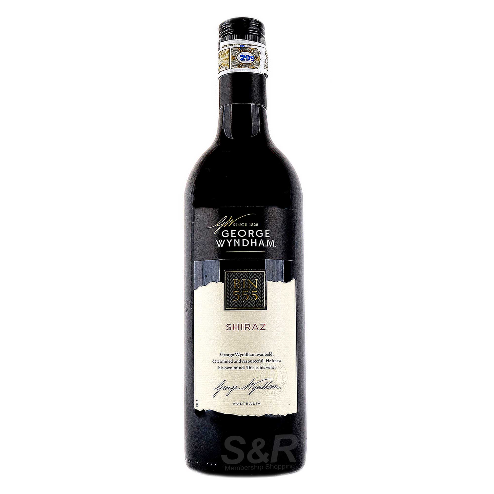 George Wyndham Estate Bin 555 Shiraz 750mL George Wyndham Estate Bin 555 Shiraz 750mL